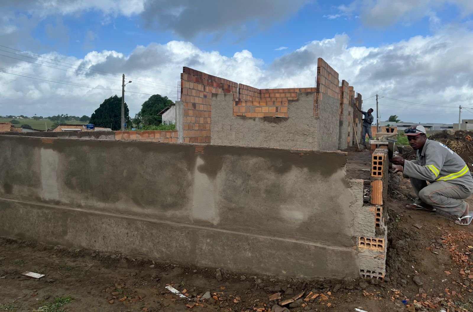 Construção de um vestiário esportivo